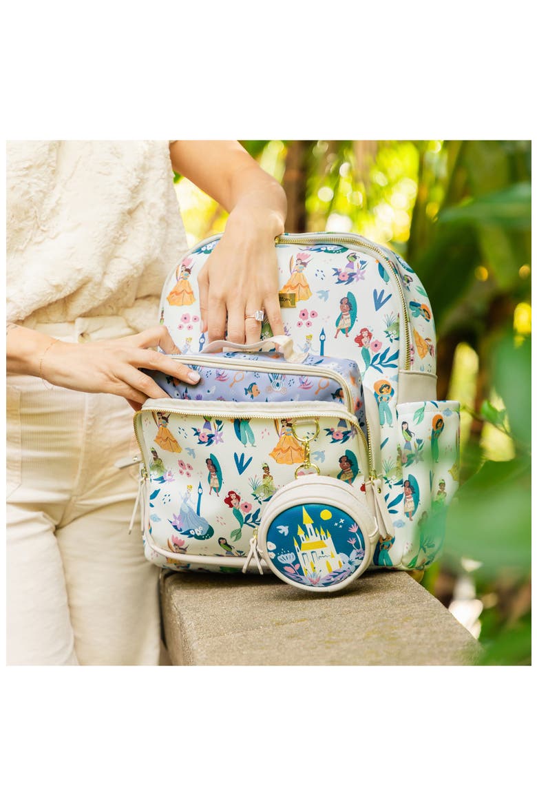 x Disney Princess District 5-Piece Diaper Backpack Set, Alternate, color, PRINCESS COURAGE & KINDNESS