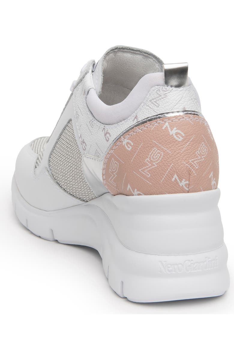 NeroGiardini Mixed Media Wedge Sneaker, Alternate, color,