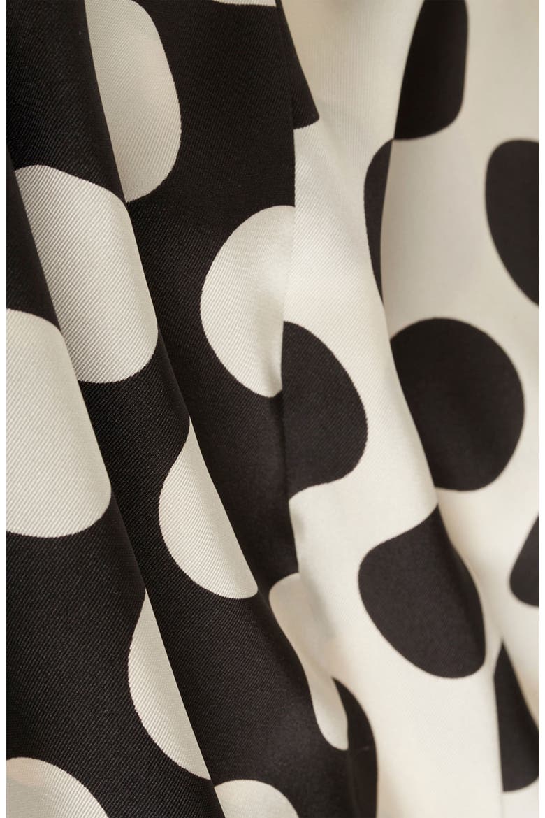 'Half & Half' Polka Dot Tee, Alternate, color, BLACK/ IVORY