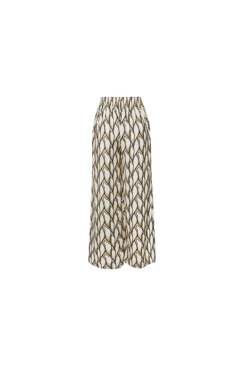 Print Wide Leg Pants, Alternate, color, Beige-Khaki