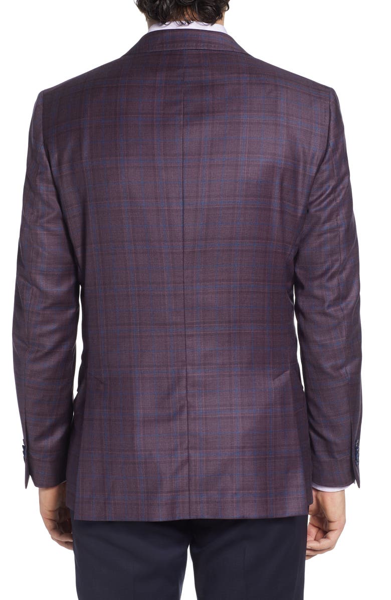 Peter Millar Classic Fit Plaid Wool Sport Coat, Alternate, color, 