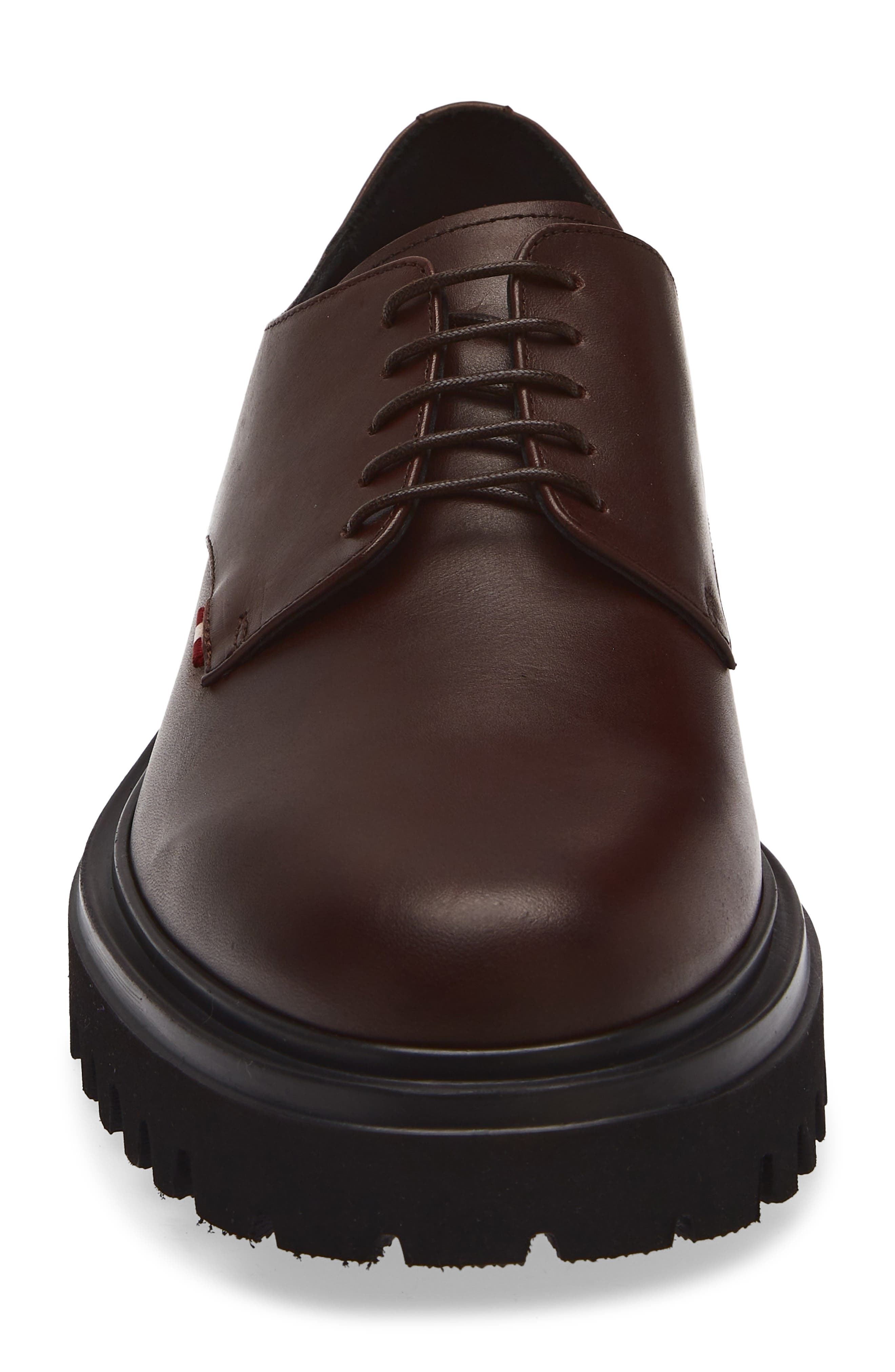 Bally Oliwery Leather Derby, Alternate, color, Marrone