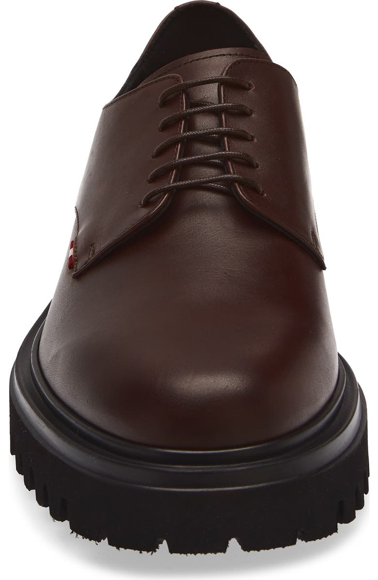 Bally Oliwery Leather Derby, Alternate, color, Marrone