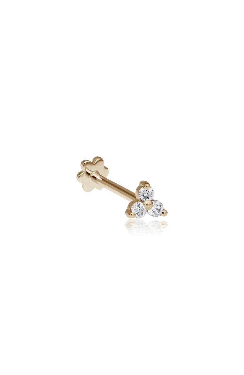 Maria Tash Large Diamond Trinity Threaded Stud Earring, Main, color, 