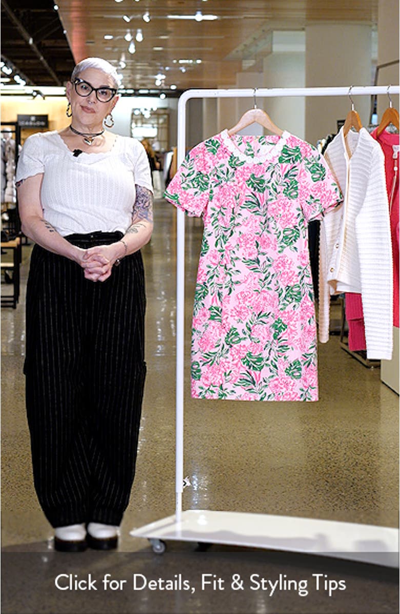 Mila Print Stretch Sheath Dress, sales video thumbnail