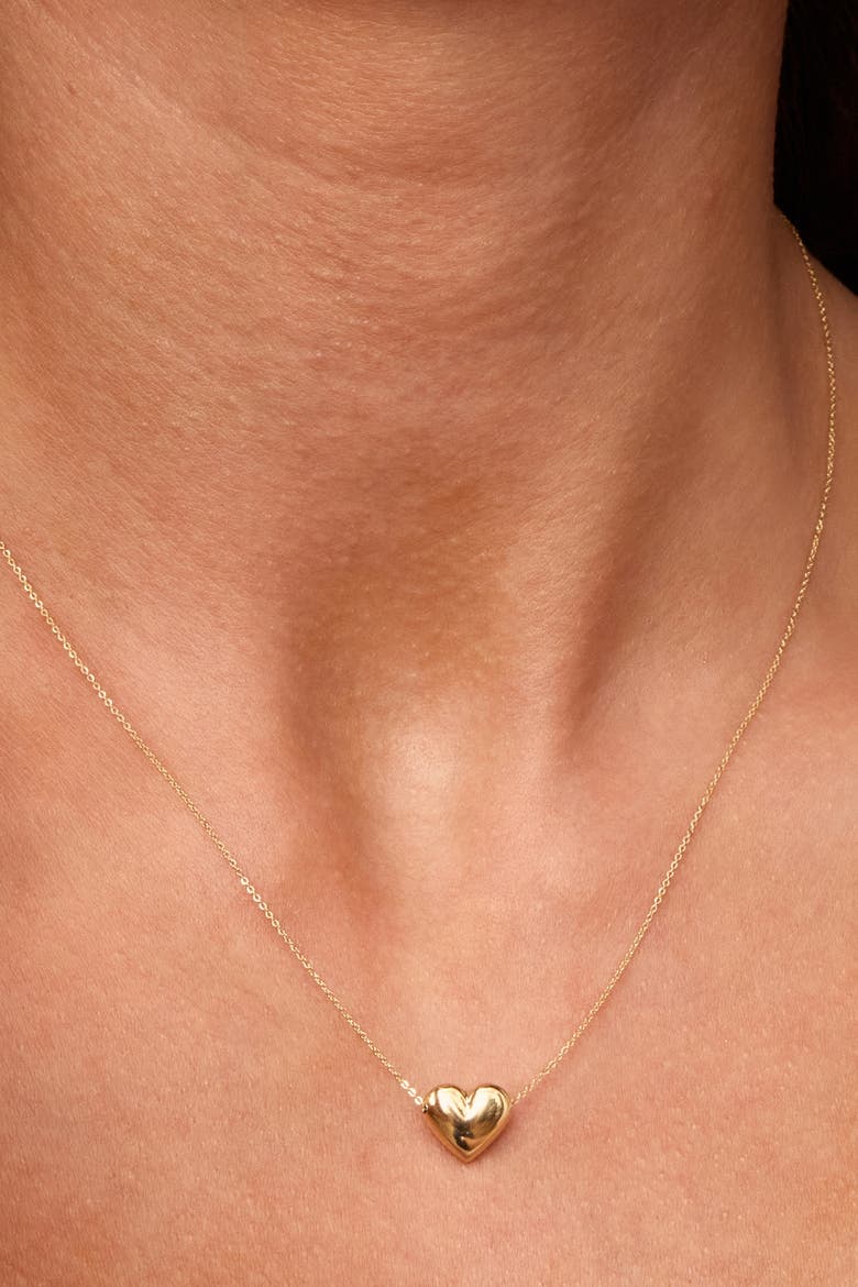 10K Gold Heart of Gold Pendant Necklace, Alternate, color, Yellow Gold