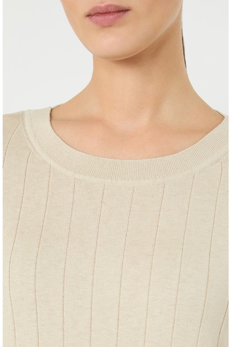 Attuale Rib Silk & Cotton Sweater, Alternate, color, IVORY