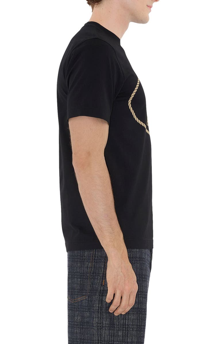 Burberry Equestrian Knight Design Stamp Graphic T-Shirt, Alternate, color, Black