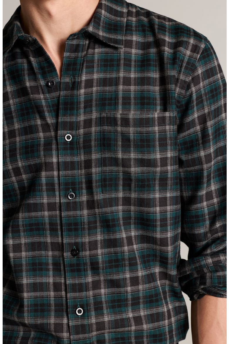 Strecker Plaid Cotton Long Sleeve Shirt, Alternate, color, DK VERDUGO COMBO