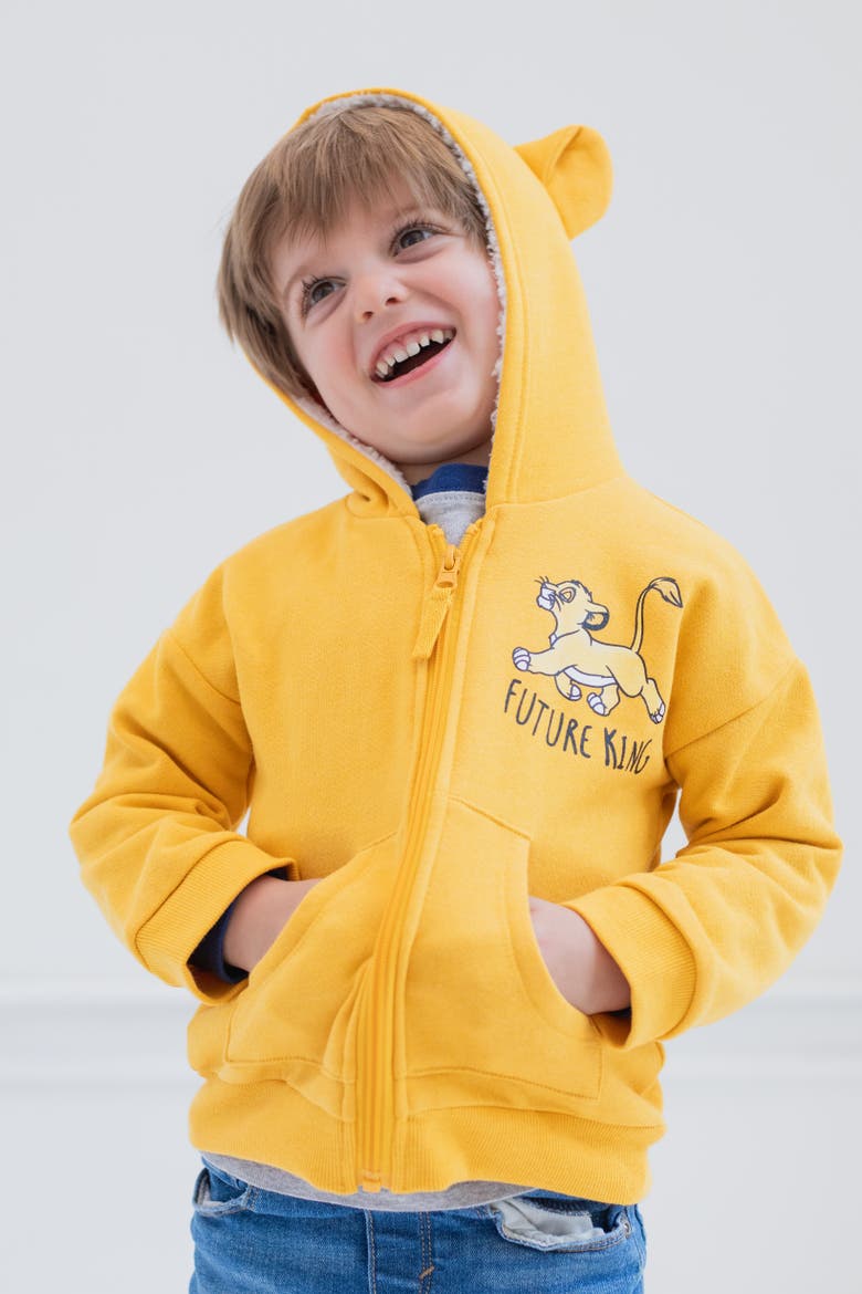Lion King Simba Cosplay Zip-Up Hoodie, Alternate, color, Simba Yellow