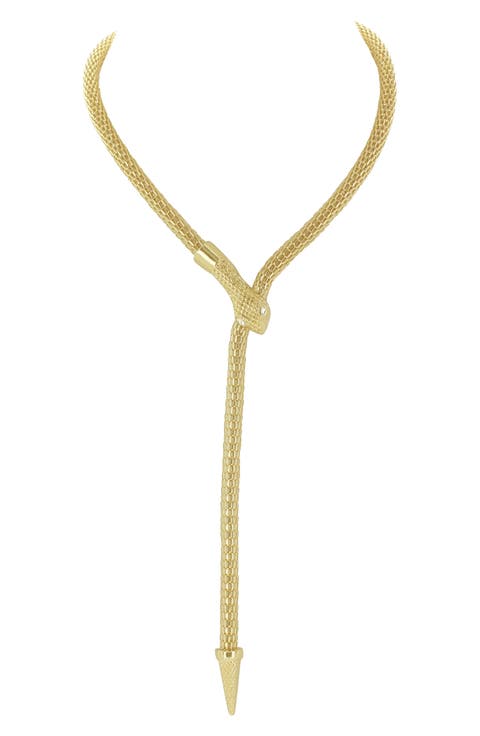 Snake Eyes Mesh Drop Necklace