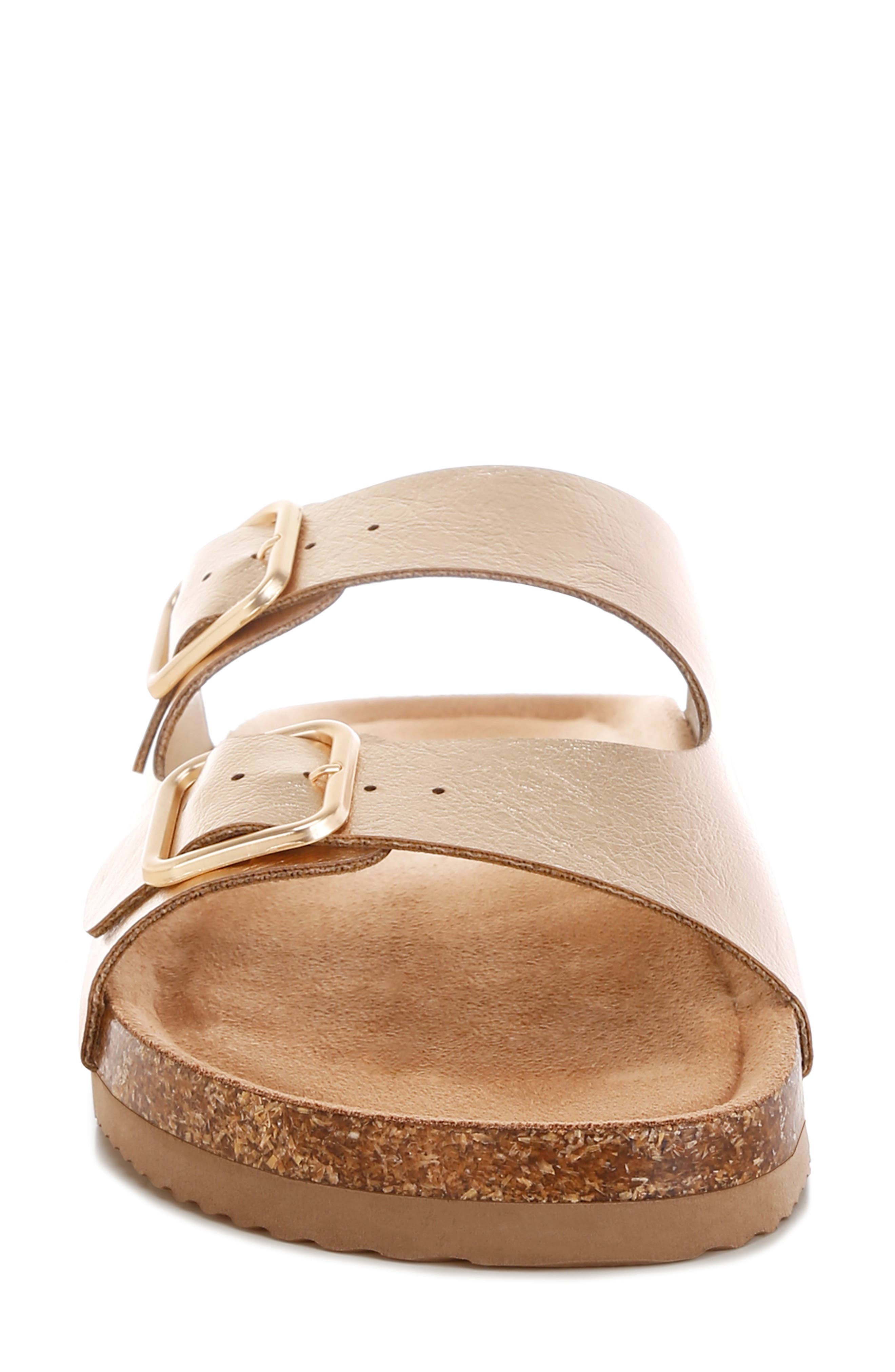 LONDON RAG Parla Double Strap Slide Sandal, Alternate, color, Gold