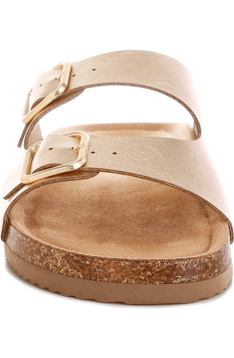 LONDON RAG Parla Double Strap Slide Sandal, Alternate, color, Gold