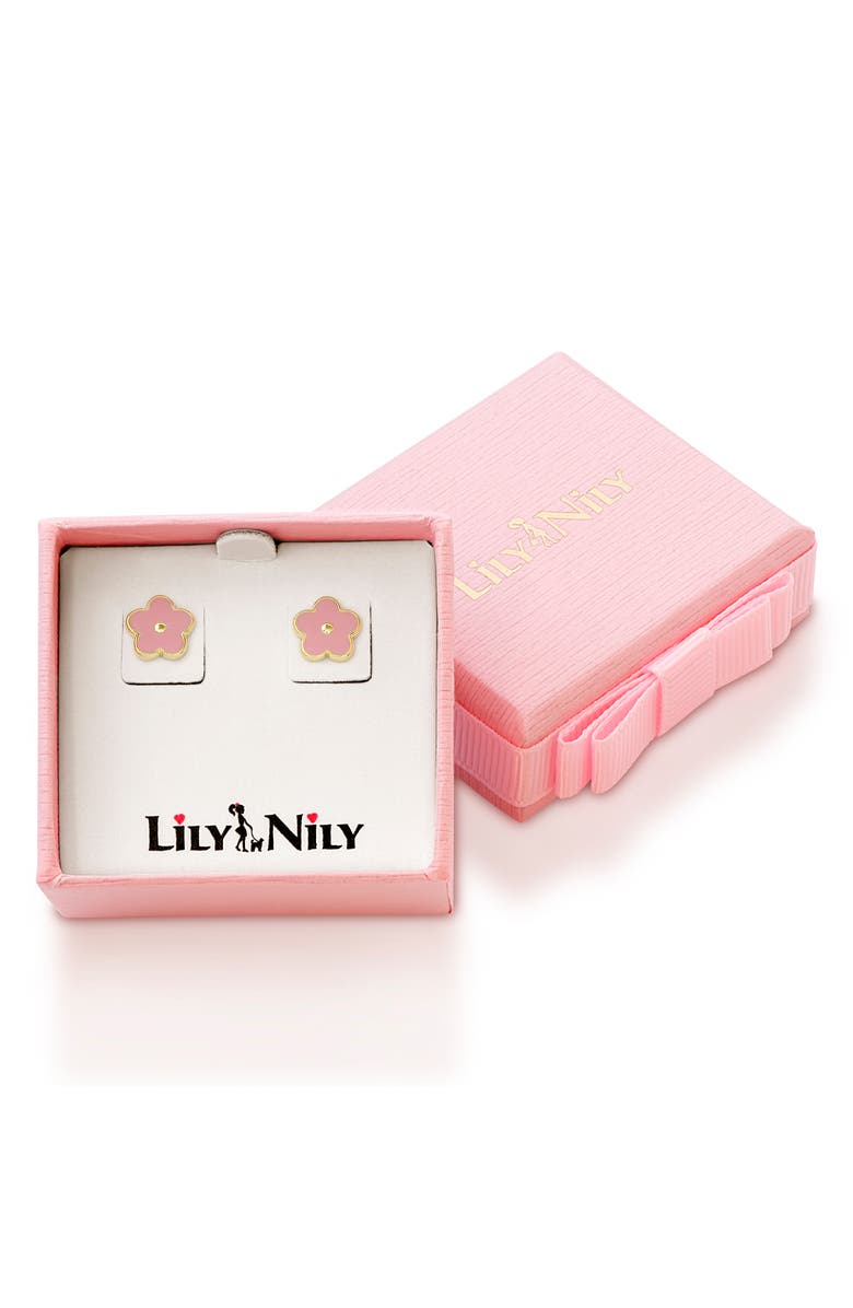 Lily Nily Flower Stud Earrings, Alternate, color, Gold