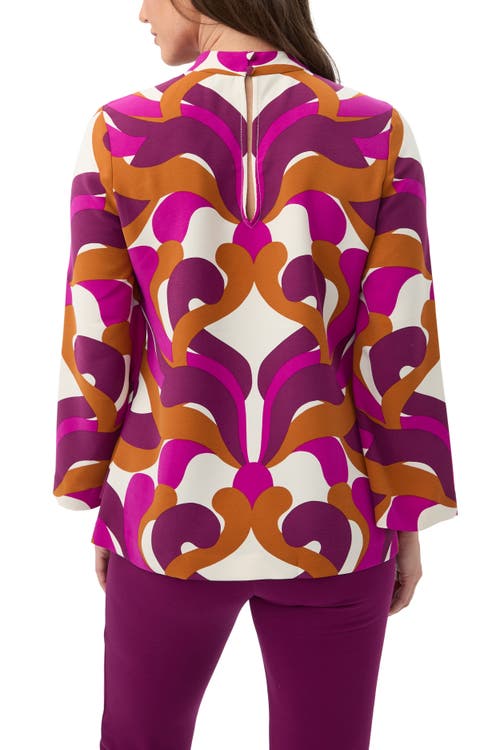 Trina Turk Nyssa High Neck Pritnted Top In Multi