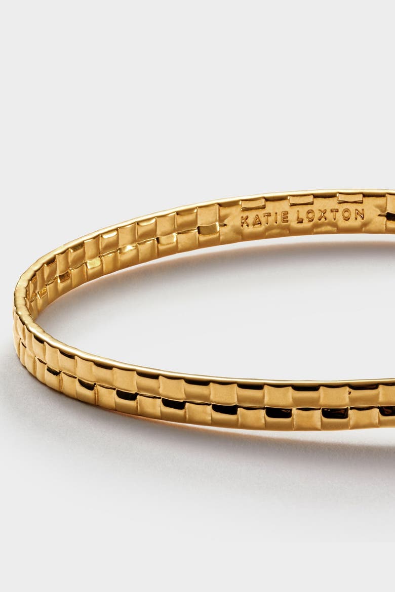 Taya Waterproof Gold Woven Bangle, Alternate, color, Gold