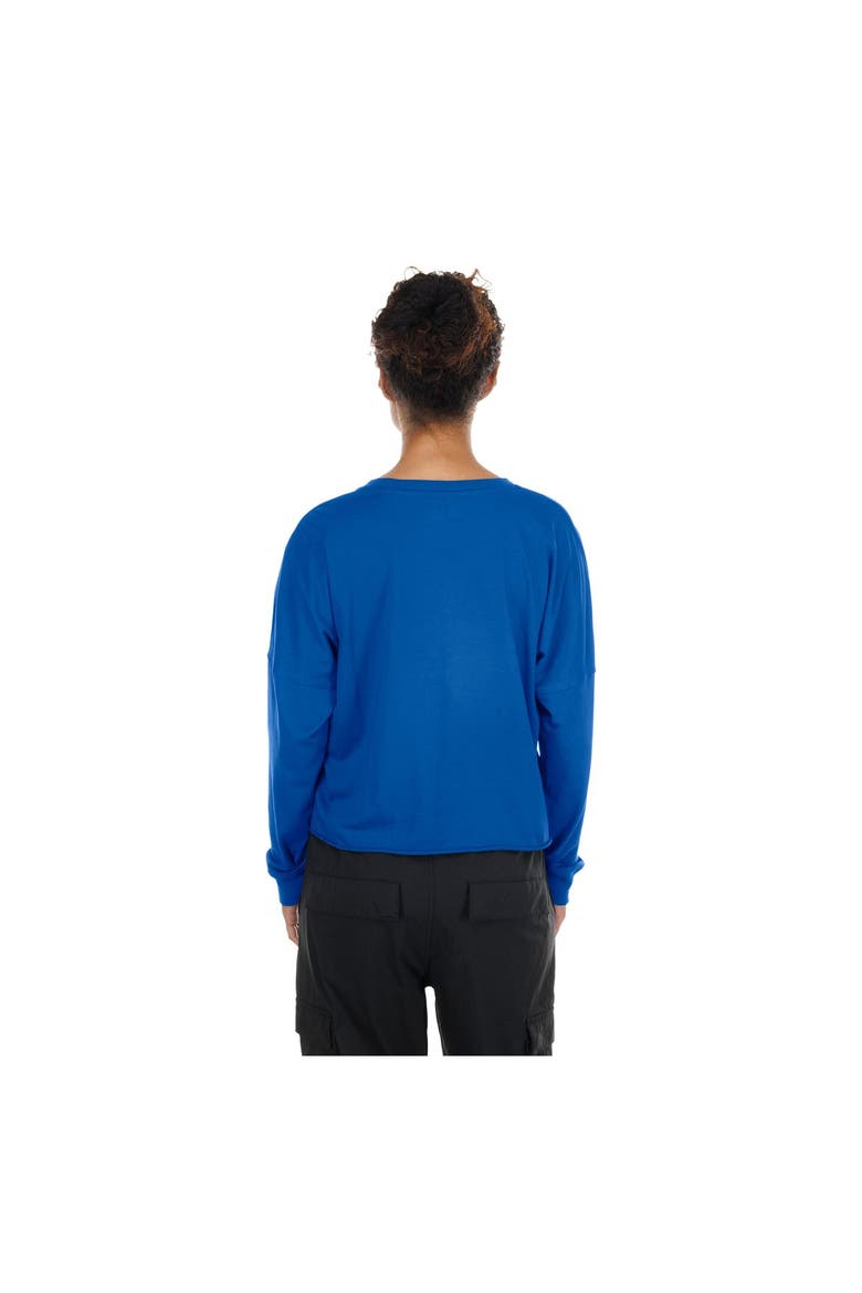 Women's New Era  Royal Denver Broncos Cropped Oversized Long Sleeve T-Shirt, Alternate, color, Royal