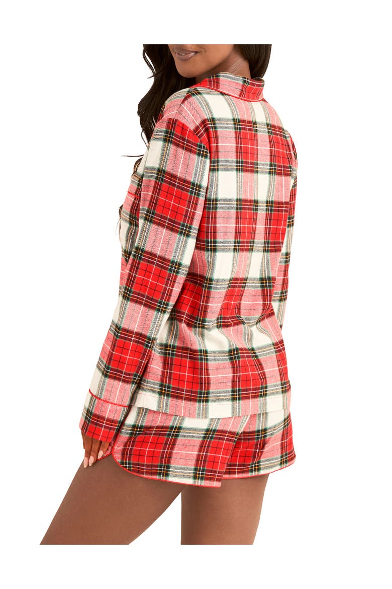 Cecelia Pajama Set, Alternate, color, Plaid beige