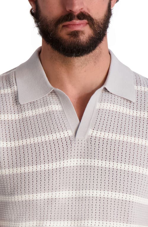 Karl Lagerfeld Paris Stripe Johnny Collar Polo Sweater