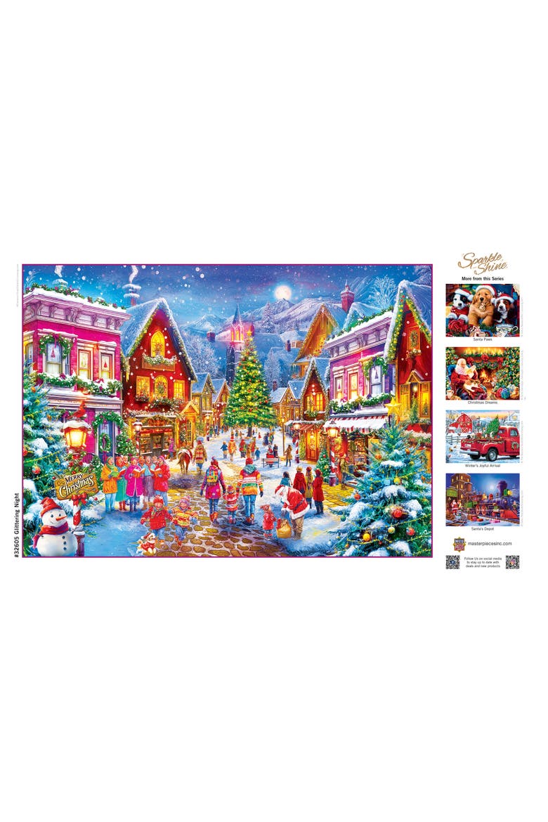 Glittering Night 500pc Glitter Puzzle, Alternate, color, Multicolor