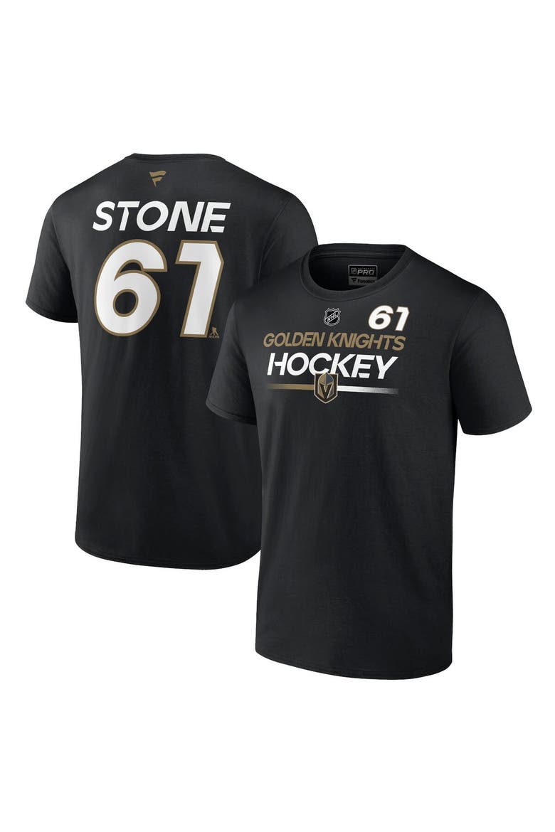 Men's Fanatics Branded Mark Stone Black Vegas Golden Knights Authentic Pro Prime Name & Number T-Shirt, Main, color, Black