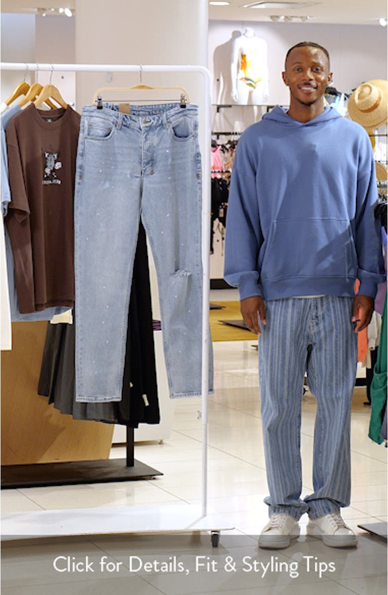 Chitch Duke Blue Ripped Slim Tapered Leg Jeans, sales video thumbnail