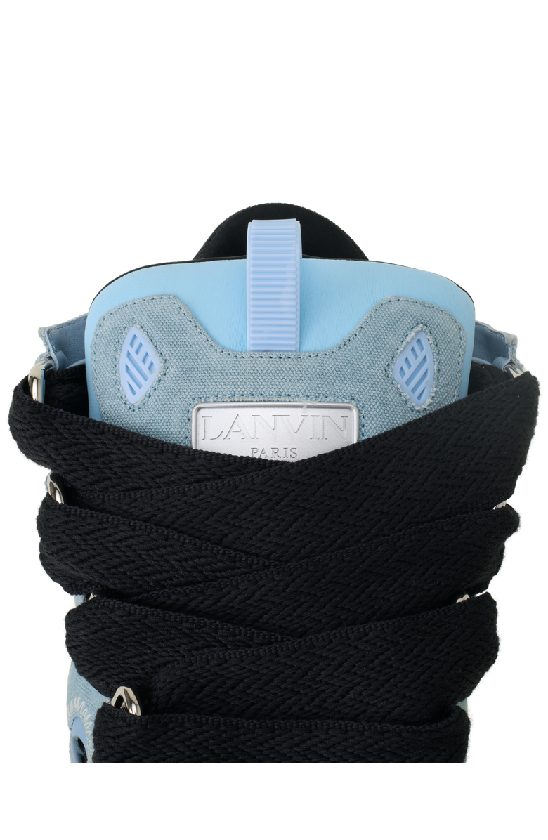 Lanvin Curb Canvas Sneakers, Alternate, color, Blue/Amber