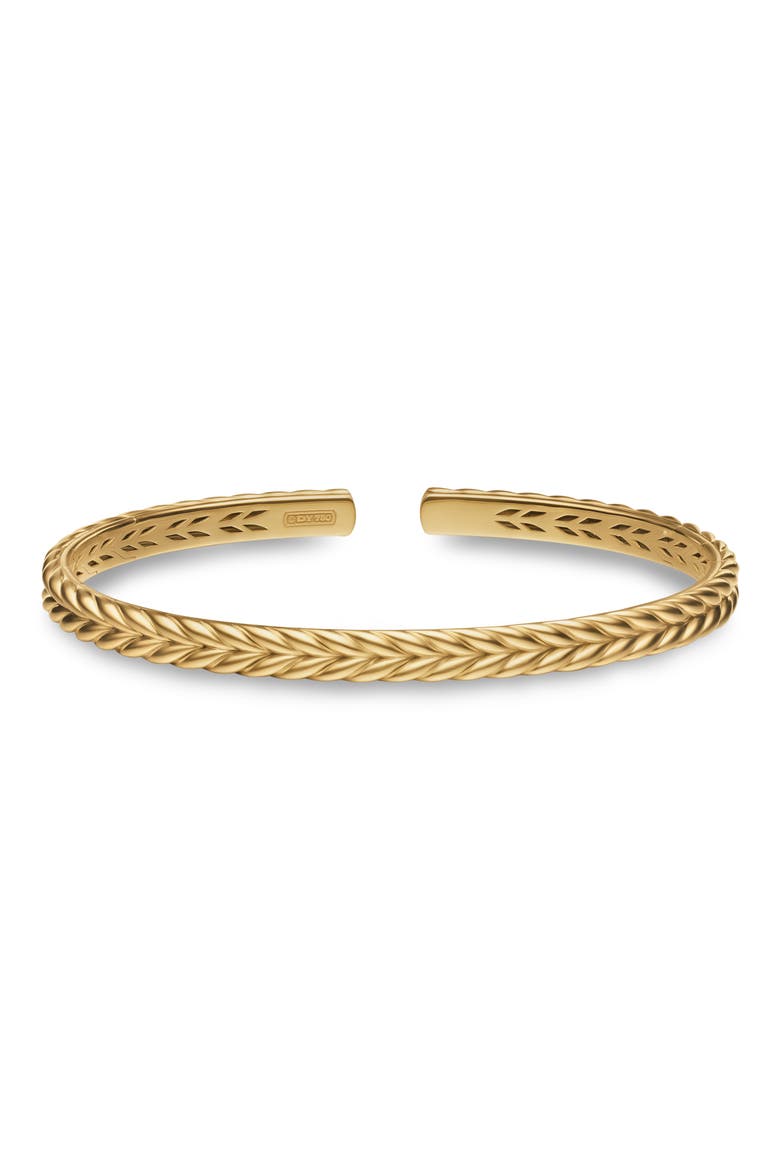 Men's Chevron Flex Bracelet in 18K Gold, 5mm, Alternate, color, GOLD