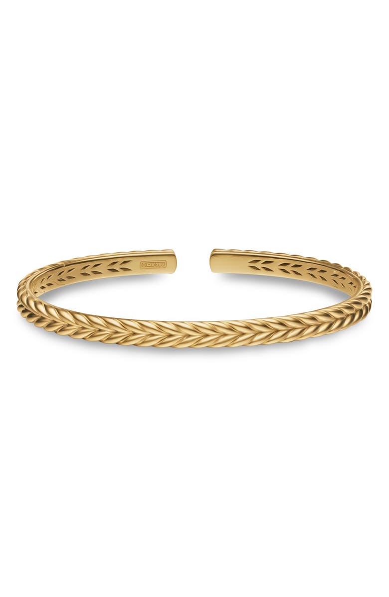 David Yurman Men's Chevron Flex Bracelet in 18K Gold, 5mm, Alternate, color, Gold
