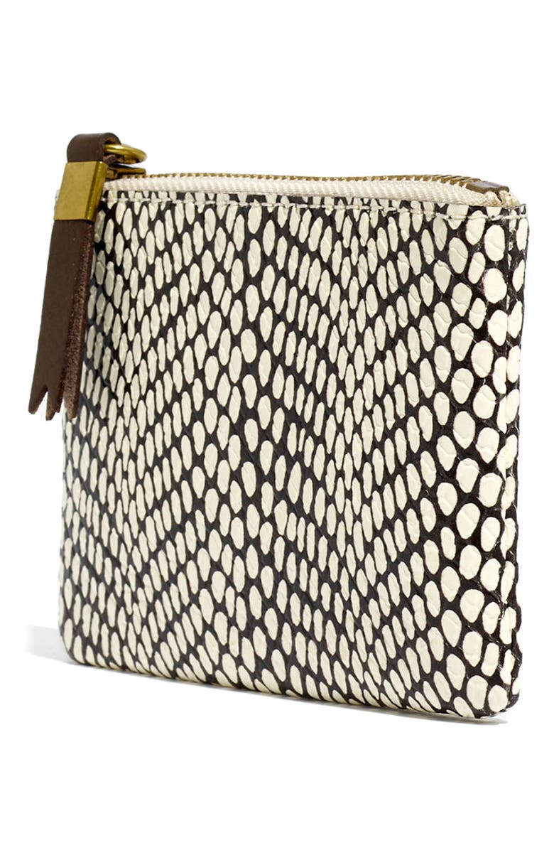 Madewell The Cobra Embossed Edition Leather Pouch Wallet, Alternate, color, 