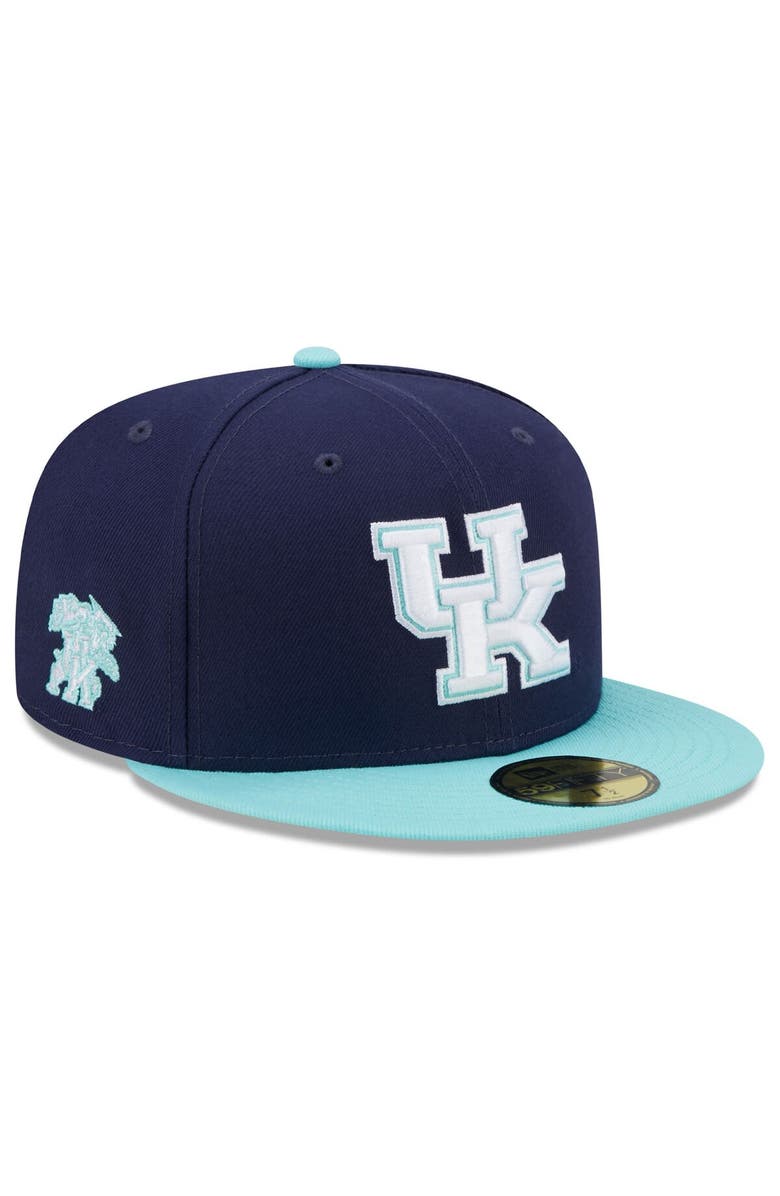 New Era Men's New Era Navy/Light Blue Kentucky Wildcats 59FIFTY Fitted Hat, Main, color, Navy