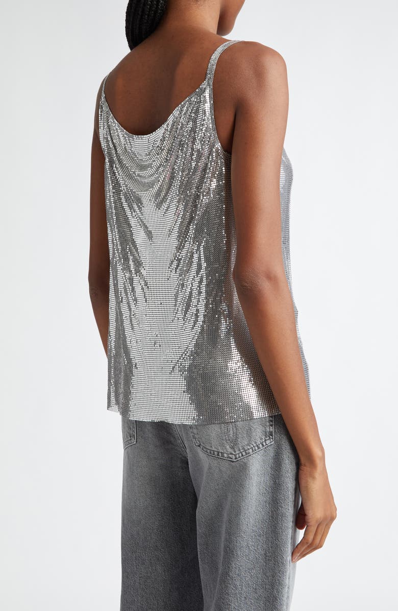 Versace Medusa Cowl Neck Metal Mesh Camisole, Alternate, color, 