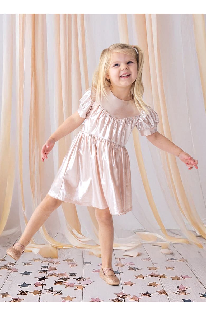 Isobella & Chloe Golden Glow Pink Dress, Alternate, color, Pink