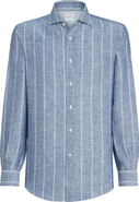 Brunello Cucinelli Striped twill shirt