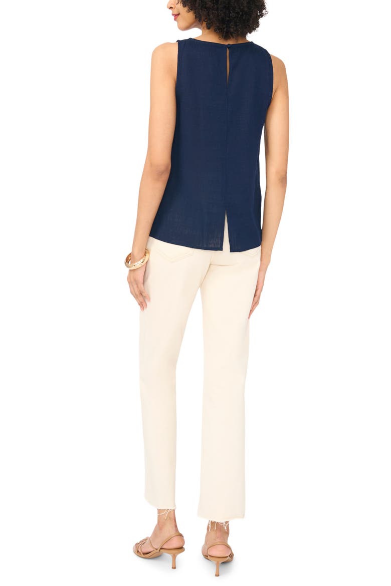Keyhole Back Sleeveless Top, Alternate, color, CLASSIC NAVY