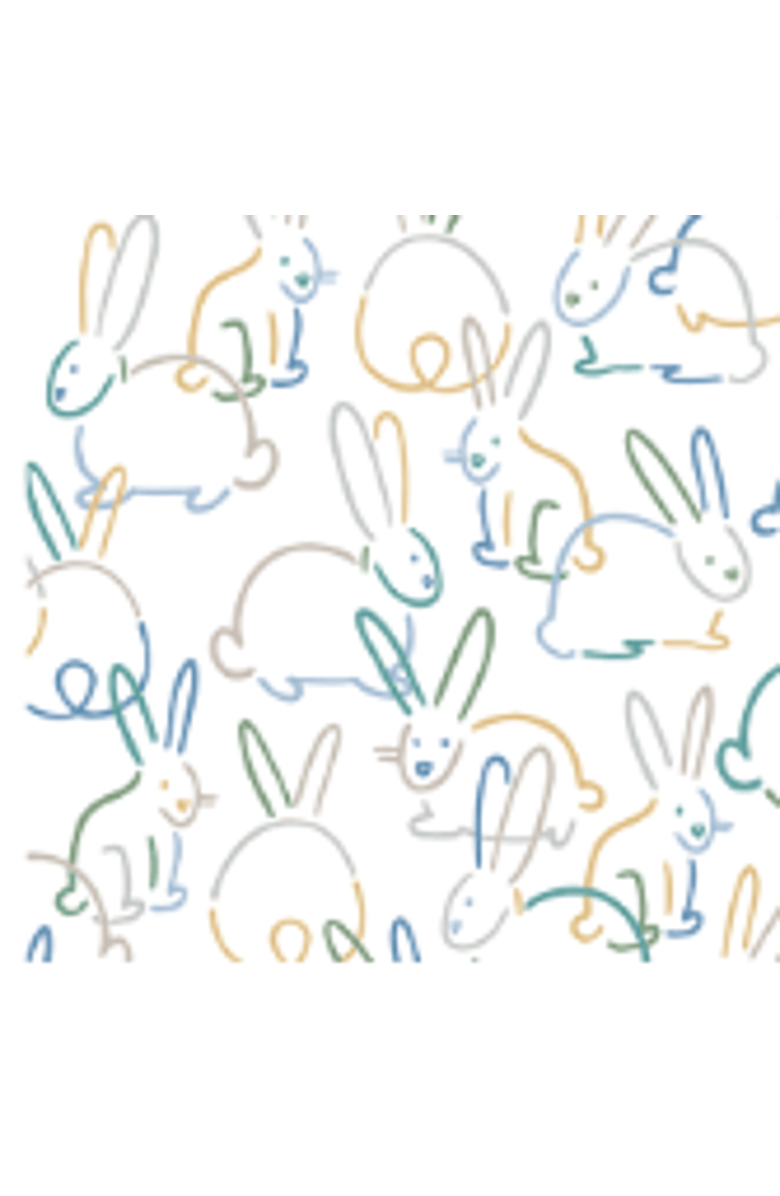 Finn + Emma Organic Baby Romper I Bunnies, Alternate, color, Off White