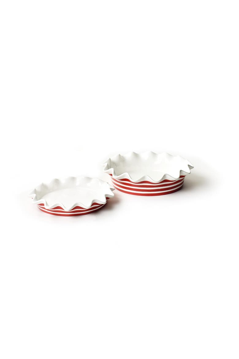 Red Stripe Pie Dish 2 Piece Set, Main, color, Red