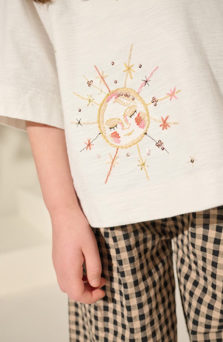 NEXT Kids' Celestial Embroidered Cotton Graphic T-Shirt, Alternate, color, 