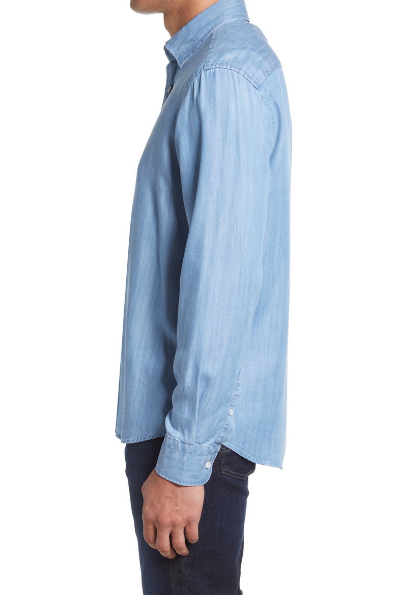 Tencel® Denim Button-Up Shirt, Alternate, color, DENIM BLUE