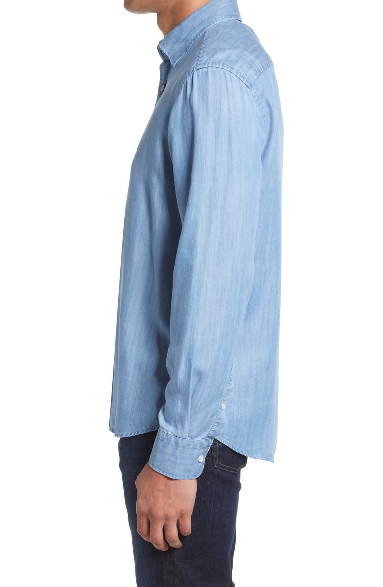 Stone Rose Tencel<sup>®</sup> Denim Button-Up Shirt, Alternate, color, Denim Blue