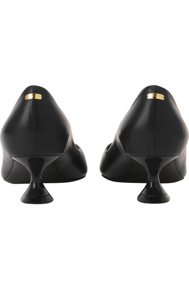 Lanvin Midnight Step Pump In Leather, Alternate, color, Noir