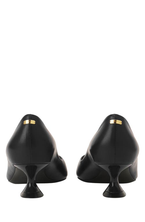 Lanvin Midnight Step Pump In Leather In Black