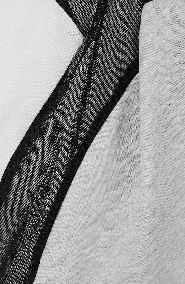 Topshop Mesh Insert Block Tee, Alternate, color, 