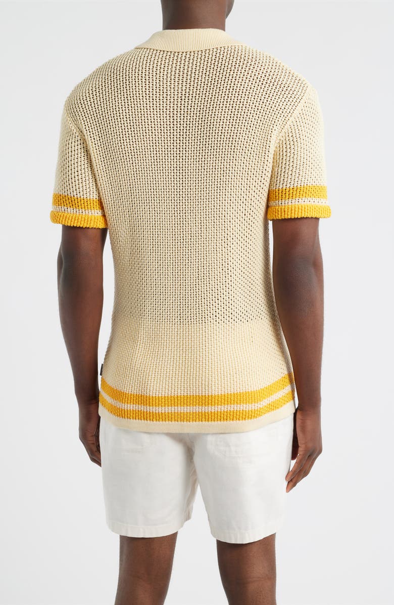 MAVRANS Stripe Open Stitch Organic Cotton Polo, Alternate, color, 