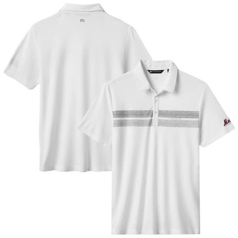 Men's TravisMathew White New York Mets Top Recruit Tri-Blend Polo