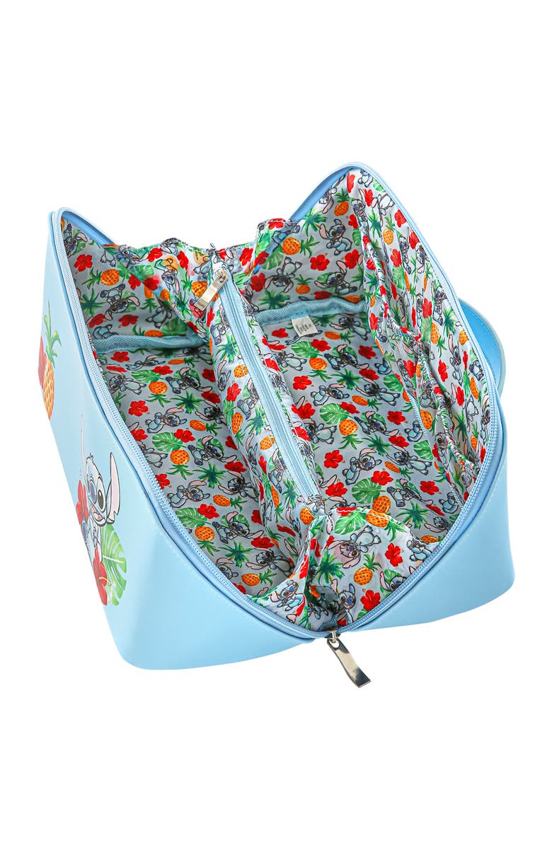Disney Stitch Makeup Bag Zip Closure, Alternate, color, Blue