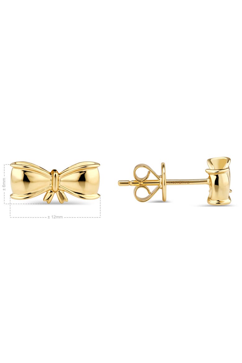 Bow Stud Earrings in 14K Gold, Alternate, color, Yellow Gold