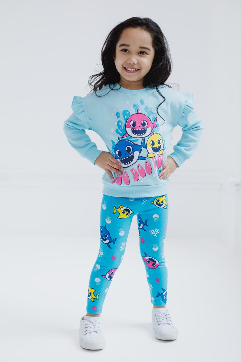 Baby Shark 2-Piece Fleece Sweatshirt and Leggings Set, Alternate, color, Baby Shark Blue