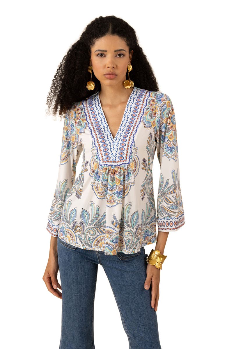 Hale Bob Kimber Jersey Beaded Top, Alternate, color,