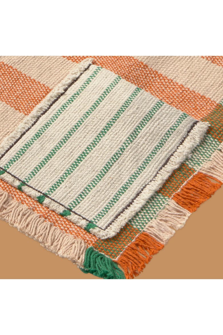 Set of 2 Handloom Placemats, Alternate, color, Rose, Naranja